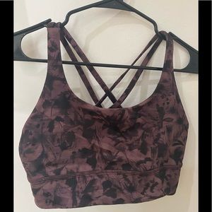 Lululemon Energy sports bra in Mauve, Size 8